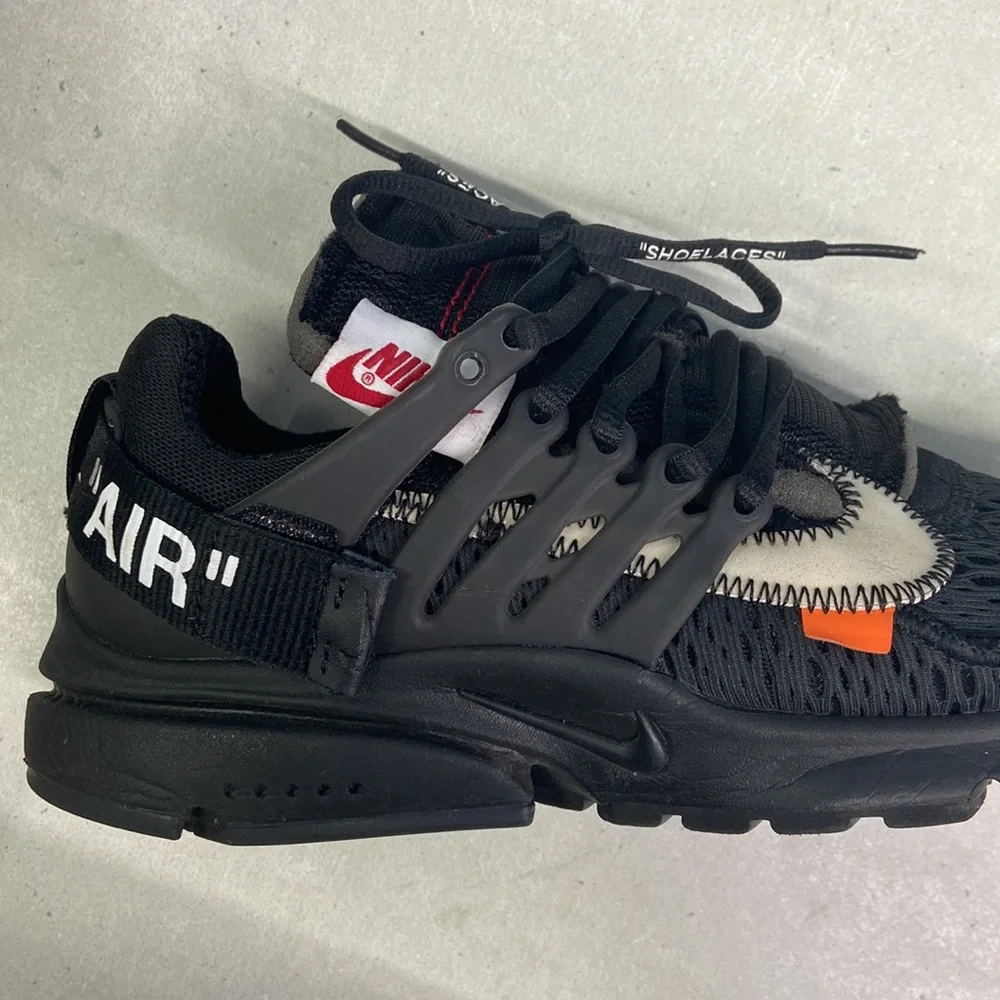 Nike Air Presto OFF-White Virgil The Ten 2018 AA3830-002 Black Lace Up Sneakers - Picture 11 of 15